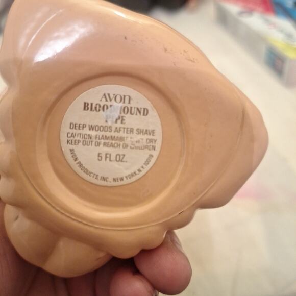 Vintage Avon Bloodhound Dog Pipe Bottle Wild Country After Shave Empt Bottle 5oz - Picture 4 of 4